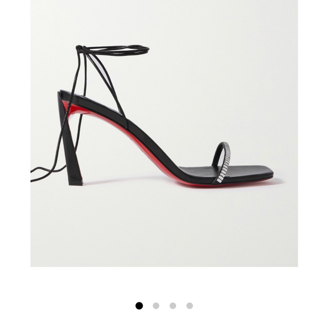 New Authentic Christian Louboutin Strass Condora lace up sandals size 40